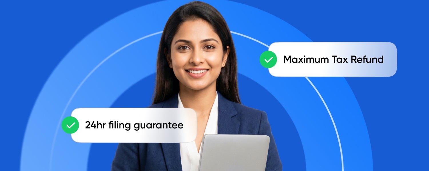 File your ITR in minutes with 100% accuracy