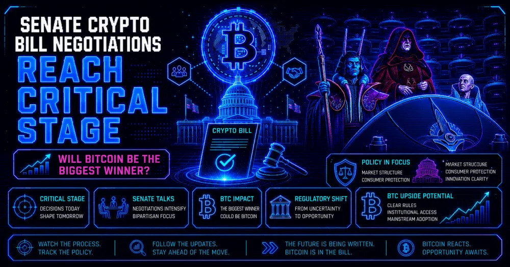 Senate Crypto Bill Negotiations Reach Critical Stage: Will Bitcoin Be the Biggest Winner? Senate Crypto Bill Negotiations Reach Critical Stage: Will Bitcoin Be the Biggest Winner?