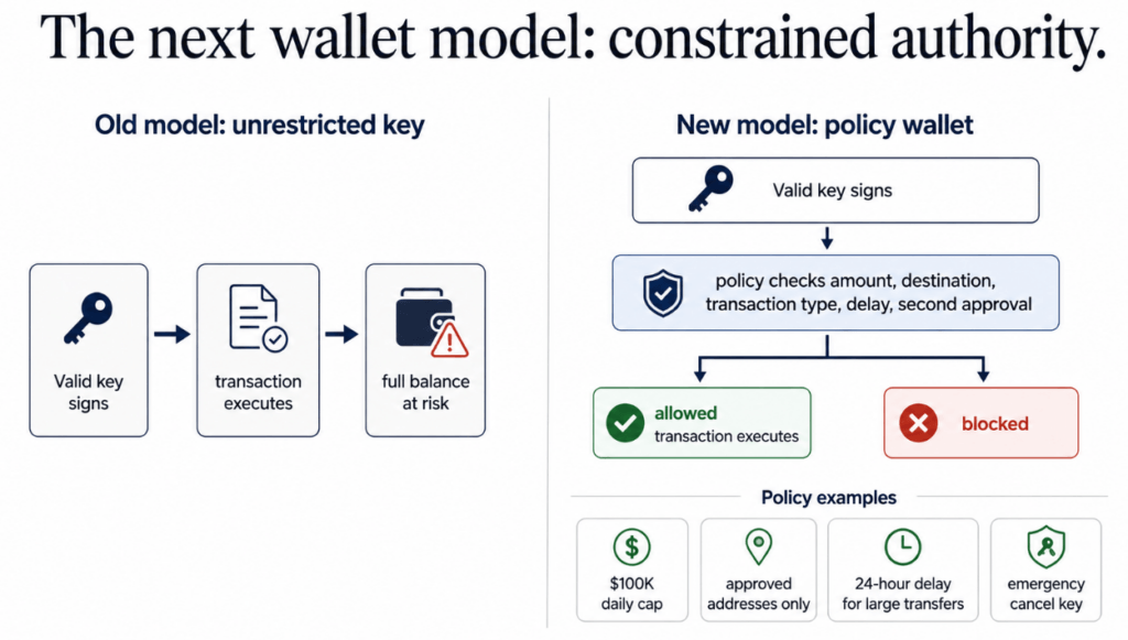 The next crypto wallet model: constrained authority